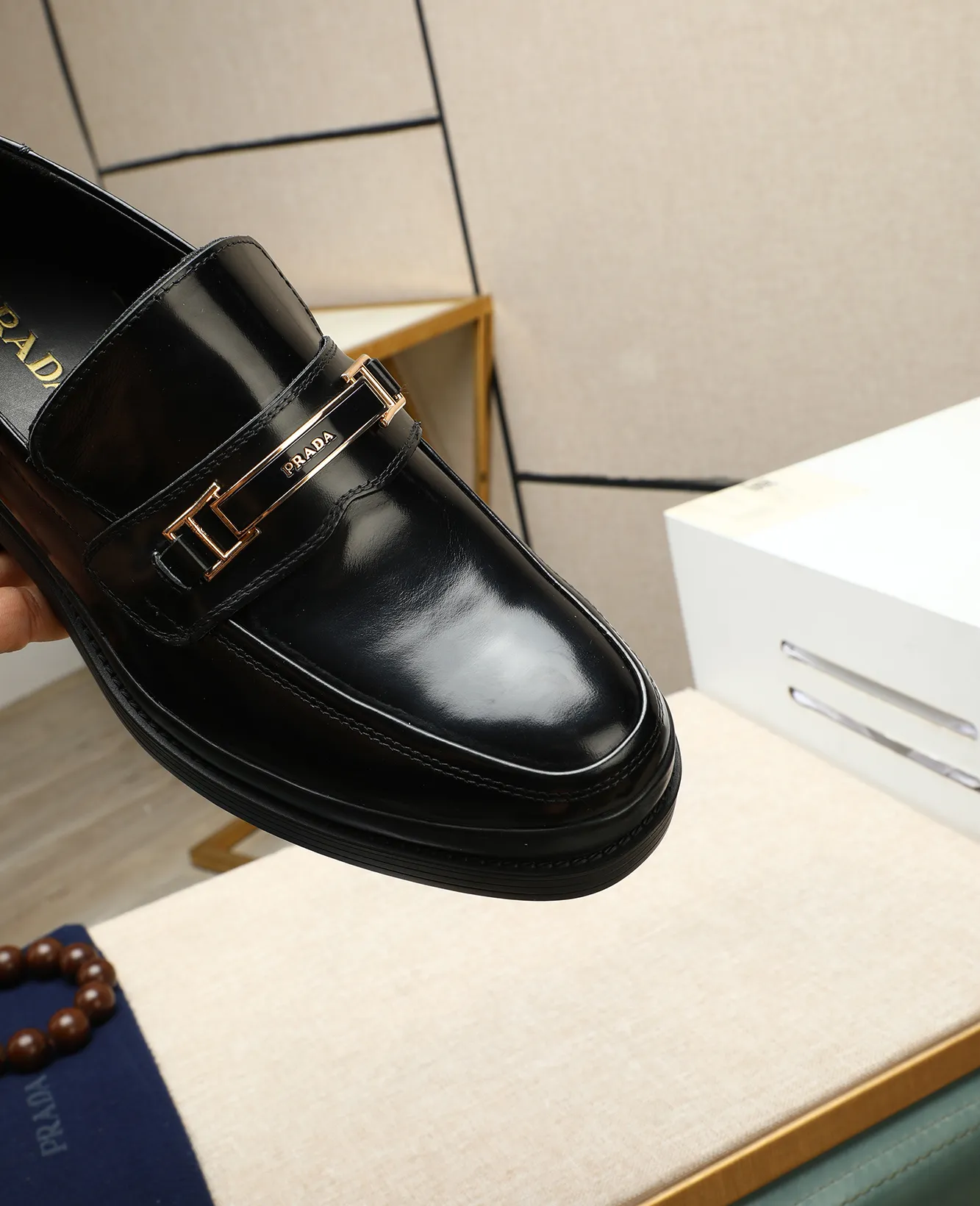 Men's men's shoes 💰540 (water-dyed cow leather) 📛📛PRADA high-end counter's latest formal business leather shoes 👔original and highest quality! Imported from Italy 🇮🇹 first-layer calfskin fabric ➕ cowhide lining Original outsole Formal size: 38➖44 (45 customized)
